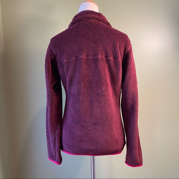 Patagonia Women’s RE-Tool Snap T Wine Red Fleece Pullover Jacket - Size Small - Picture 2 of 7